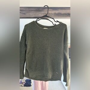 Hollister Dark Green Crew Neck Sweater